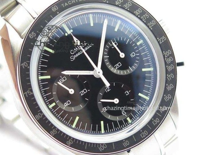 0406 Speedmaster MoonWatch Black Dial On SS Bracelet Seasonal 8228